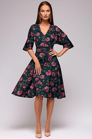 Платье 1001 DRESS (Изумрудный (цветочный принт)) DM00955EM #133110