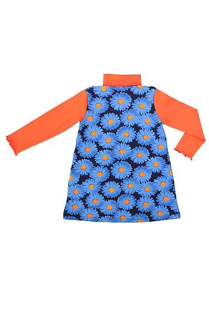 Платье АПРЕЛЬ (Голубой/оранжевый) #133541