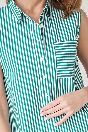 Блуза VILATTE (Белый-зеленый) D29.637 #134694