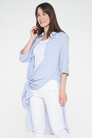 Блуза VAY (Белый-голубой) 191-3524-БХ03 #136488