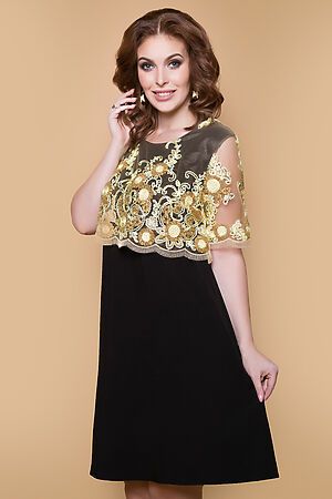 Платье BELLUCHE (Черный/золотой) Ирэн (блэк) #136644