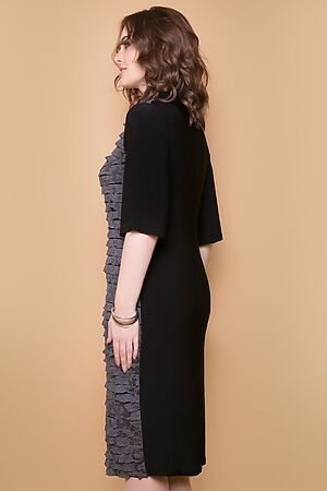 Платье BELLUCHE (Черный/серый) Роскошь в деталях #136651