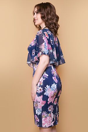 Платье BELLUCHE (Синий/сиреневый/розовый) Эффектный выход #136652