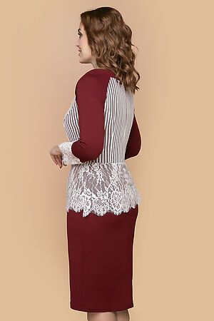 Платье BELLUCHE (Бордовый/белый) Академия стиля #136661