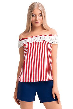 Блуза CLEVER (Красный/молочный) LFT29-753 #151300
