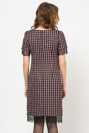 Платье REMIX (Черно-розовый/клетка) 7752/2 #154640