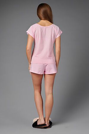 Пижама Старые бренды (Розовый с горохом) ЖП 014/1 #158271