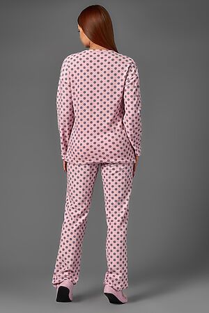Пижама Старые бренды (Серый горох на розовом) К 100 #166333