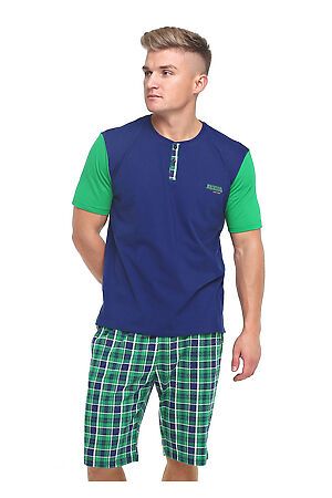 Комплект (футболка+шорты) CLEVER (Т.синий/зелёный) MHP461123 #170439