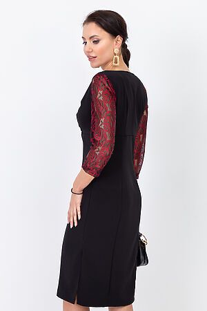 Платье LADY TAIGA (Черный / бордо) П1163-11 #173264