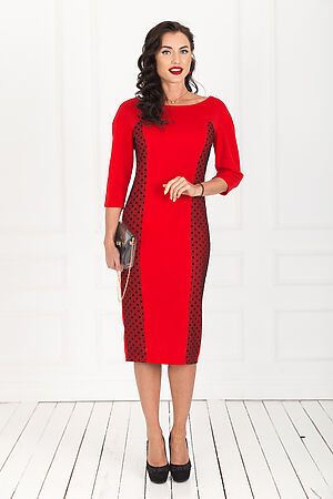 Платье LADY TAIGA (Красный, черный) П1036-11 #173727