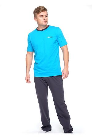 Комплект (брюки+футболка) CLEVER (Т.бирюзовый/т.серый) MHP570220 #176017