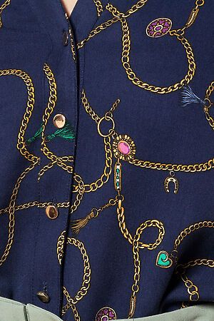 Блуза VILATTE (Синий-золотой) D29.660 #185017
