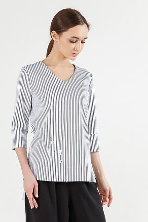 Блуза REMIX (Белый, черная полоса) 6701/1 #186544