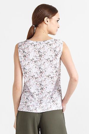 Блуза REMIX (Белый, розовые цветы) 6710 #186651