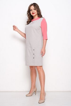 Платье LADY TAIGA (Серый/персик) П663-7 #186771