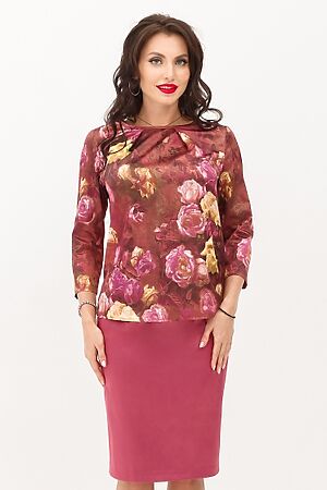Костюм(Блуза+Юбка) LADY TAIGA (Лилово-розовый) К1176-1 #186881