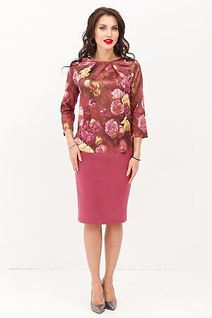 Костюм(Блуза+Юбка) LADY TAIGA (Лилово-розовый) К1176-1 #186881