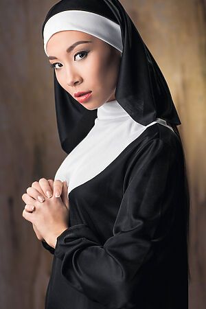 Костюм монахини КРАСНАЯ ЖАРА (Черный) 103715 #187770