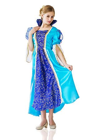 Костюм принцессы, королевы Эльзы, снежной королевы LA MASCARADE (Голубой, синий, золотистый) 101580 #189123