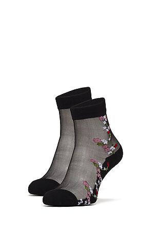 Носки с вышивкой "Встреча под цветочным дождем" LE CABARET 204269 #191156