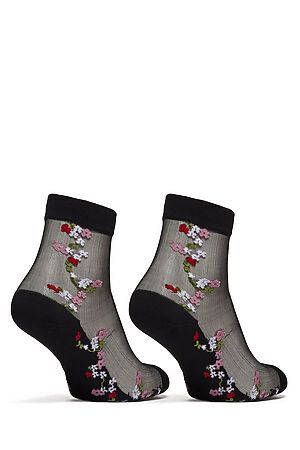 Носки с вышивкой "Встреча под цветочным дождем" LE CABARET 204269 #191156