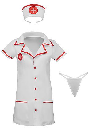 Костюм медсестры "Малышка Финн" LE CABARET (Белый, красный) 293011 #192129