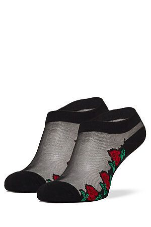 Укороченные носки "Таинственный сад" LE CABARET (Зеленый, черный, красный) 204284 #193931