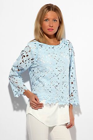 Костюм: блуза, топ, брюки MERSADA (Бледно-голубой) 79102 #194049