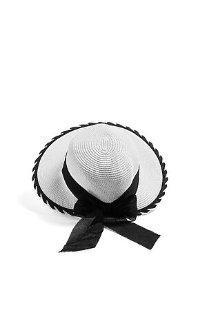 Плетеная шляпка Каникулы в Рио в винтажном стиле Nothing But Love (Черный, белый) 202047 #195510