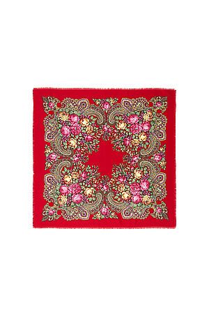Платок с русским узором и бахромой, 96 x 96 cm Nothing But Love (Красный, розовый, зеленый) 200781 #195734