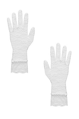 Ажурные перчатки "Французский поцелуй" LE CABARET (Белый) 206403 #195849