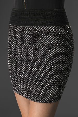 Облегающая мини юбка с пайетками MERSADA (Серый) 101113 #196422