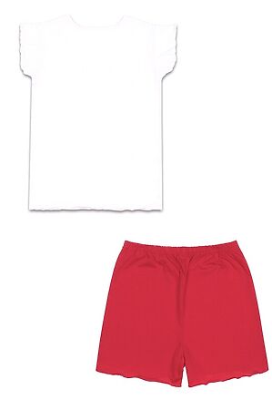 Пижама (футболка+шорты) АПРЕЛЬ (Белый+красный22) #199356
