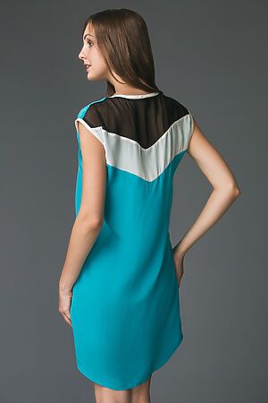 Платье MERSADA (Темно-голубой, белый) 82925 #203433