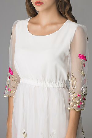 Платье MERSADA (Белый, ярко-розовый) 96920 #203632