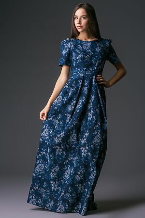 Платье MERSADA (Темно-синий, серо-голубой) 104015 #203866