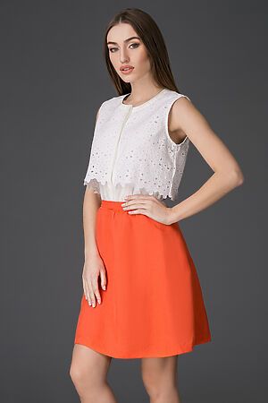 Платье MERSADA (Белый, оранжевый) 86039 #203910