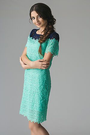 Платье MERSADA (Мятный, темно-синий) 79046 #204014