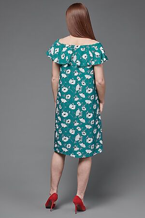 Платье Старые бренды (Зеленый с принтом) П 704 #204469