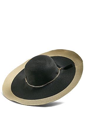 Плетеная шляпа Шоппинг на Багамах с мягкими полями Nothing But Love (Светло-бежевый, черный) 202049 #204935