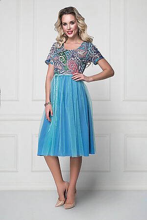 Платье BELLOVERA (Бирюзовый, Голубой) 5П0872 #211204