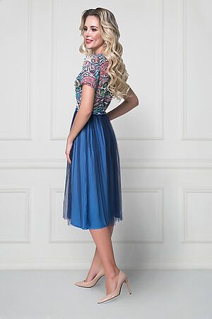 Платье BELLOVERA (Бирюза, Голубой, Синий) 5П0871 #211205
