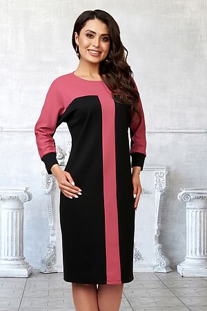 Платье BELLOVERA (Розовый, Черный) 4П0328 #211605