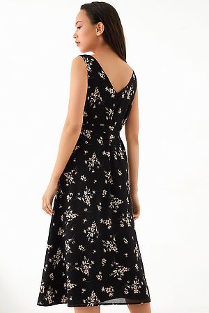 Платье ZARINA (Черный цветы мелкие) 0327003513 #213787