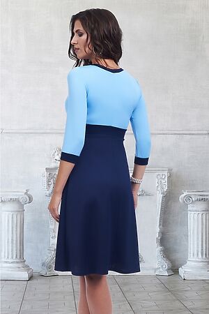Платье BELLOVERA (Голубой, тёмно-синий) 4П0209 #214976