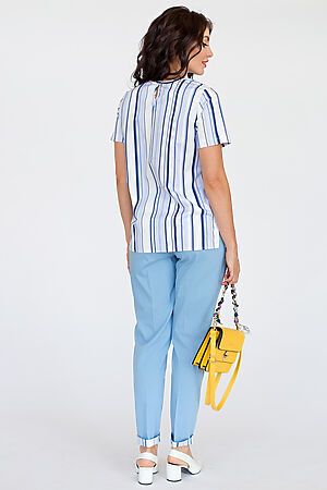 Костюм (брюки+блузка) LADY TAIGA (Голубой, полоска) К1561-12 #224369