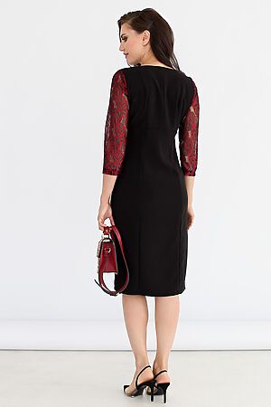 Платье LADY TAIGA (Черный / бордо) П1592-11 #228116