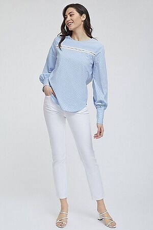 Блуза CALISTA (Белый/Голубой) 1-3060931-185 #230170