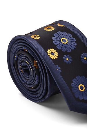 Классический галстук SIGNATURE (Темно-синий, желтый, черный,) 209758 #230512